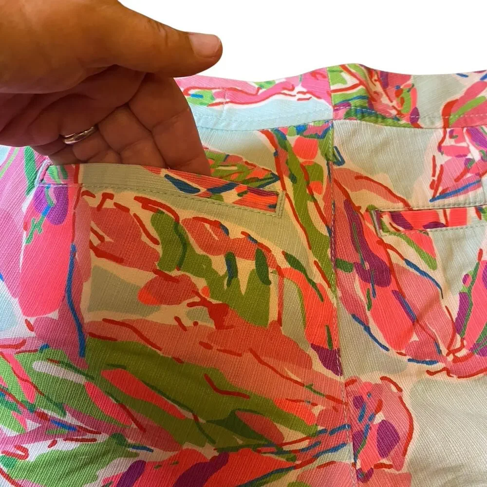 Lilly Pulitzer Buttercup In The Vias Shorts Size 0 Scalloped Edge 5" Inseam - Picture 9 of 13
